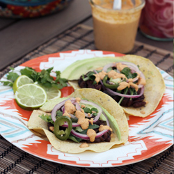 Slow Cooked Black Bean Tacos