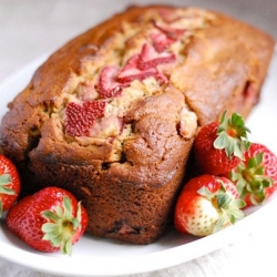 Whole Grain Strawberry Banana Bread