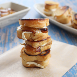 Mini Pear and Brie Grilled Cheese