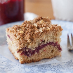 Coffee Cake with Rasperry Chia Jam