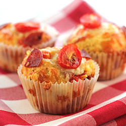 Pepperoni Pizza Muffins