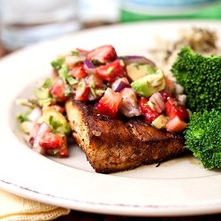 Mahi with Strawberry-Avocado Salsa