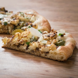 Cauliflower and Cream Cheese Pizza