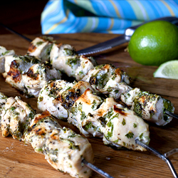 Grilled Cilantro Chicken Kabobs