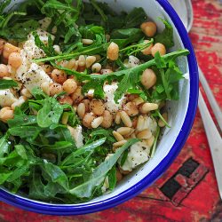 Chickpea, Feta, and Pine Nut Salad