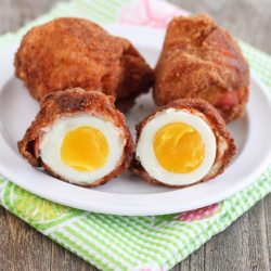 Fried Bacon Wrapped Eggs