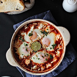 Chipotle and Sweet Corn Shakshouka