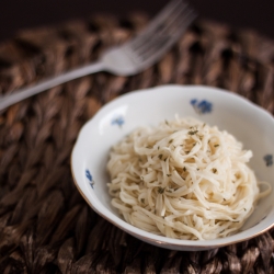 Homemade Pasta with Roasted Garlic