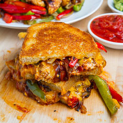 Chicken Fajita Grilled Cheese