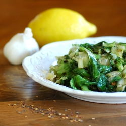 Escarole with Garlic and Anchovies