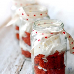 Red Velvet Cupcakes in a Jar