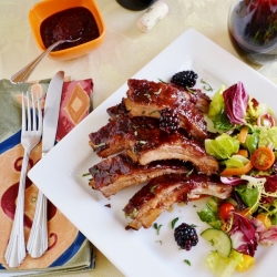 Blackberry Glazed Ribs