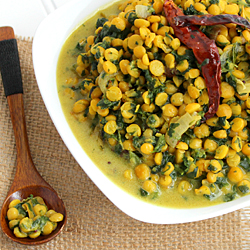 Chana Lentil Curry with Spinach