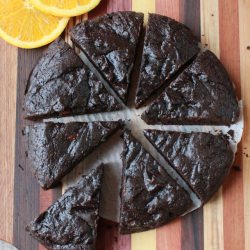 Dark Cocoa Orange Yogurt Brownies