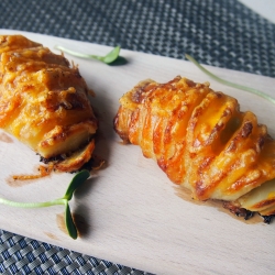 Swedish Cheesy Hasselback Potatoes