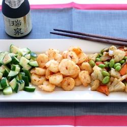 Miso Shrimp with Sauteed Veggies