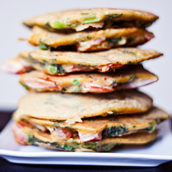 Spicy Chickpea Vegetable Pancakes