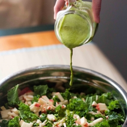 Cilantro-Lime Dressing on Kale