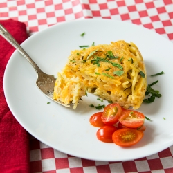 Spaghetti & Cheese Snack Pie