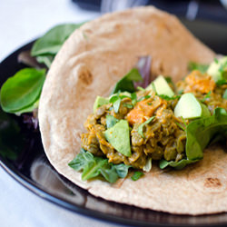 Curried Sweet Potatoes and Lentils