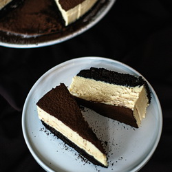 Chocolate Cake with White Mousse