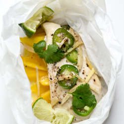 Ginger Mango Chicken en Papillote