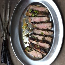 Grilled Steak with Herbs