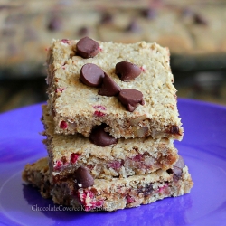 Chocolate Chip Raspberry Blondies