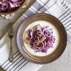 Red Cabbage, Apple and Onion Salad