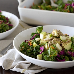 Kale, Red Cabbage & Carrot Salad