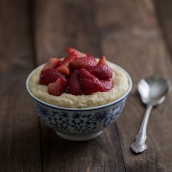 Millet Porridge with Strawberries