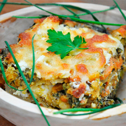 Lentils and Veggies Gratin