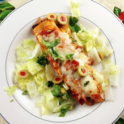 Kidney Bean Curry Enchiladas