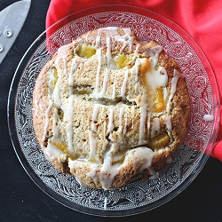 Earl Grey Tea Cake with Peaches