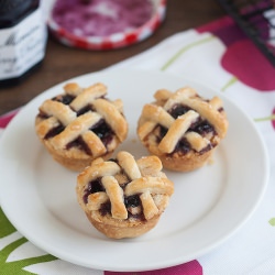 Mini PB & J Lattice Pies