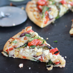 Whipped Feta Roasted Jalapeño Greek Pizza