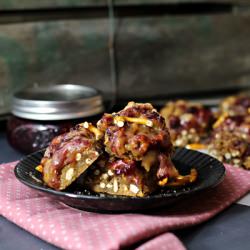 Blackberry Pretzel Blondies