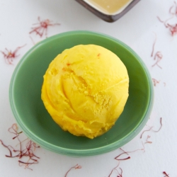 Olive Oil Saffron Ice Cream