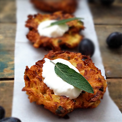 Parsnip and Chive Hash Brown Cakes