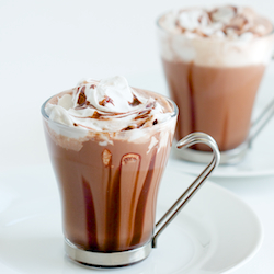 Hot Chocolate with Coconut Whipped