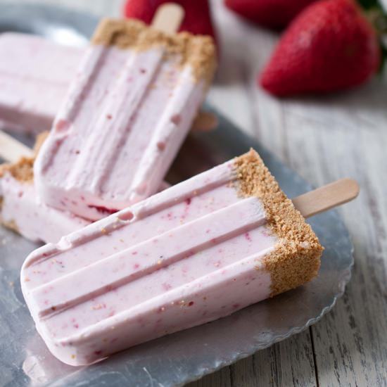 Strawberry Cheesecake Popsicles