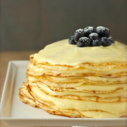 Meyer Lemon Curd Crepe Cake