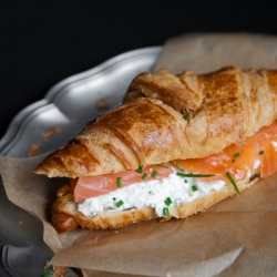 Smoked Salmon Croissant With Cream