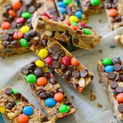 Monster Trail Mix Granola Bars