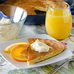 Baked Pancake with Orange Custard