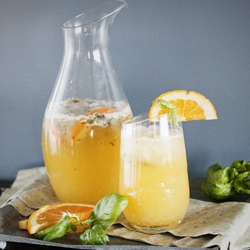 Orange Basil Mojito Cocktail