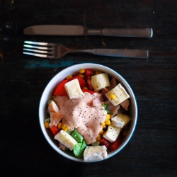 Chicken with Brie Salad