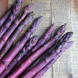 Smoky Tempeh with Purple Asparagus