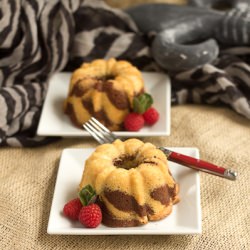 Mini Zebra Bundt Cakes