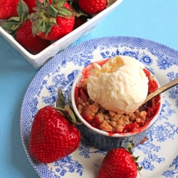 Individual Strawberry Crumble